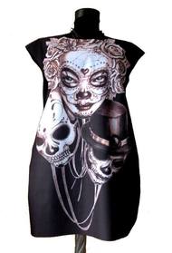 Dress with Print Sugar Skulls Black promo 