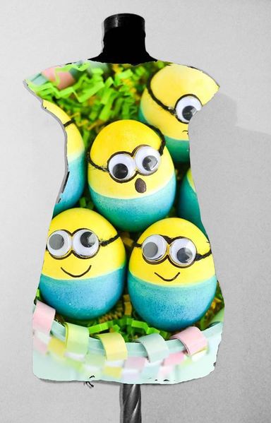 Dress with Print Yellow eggs